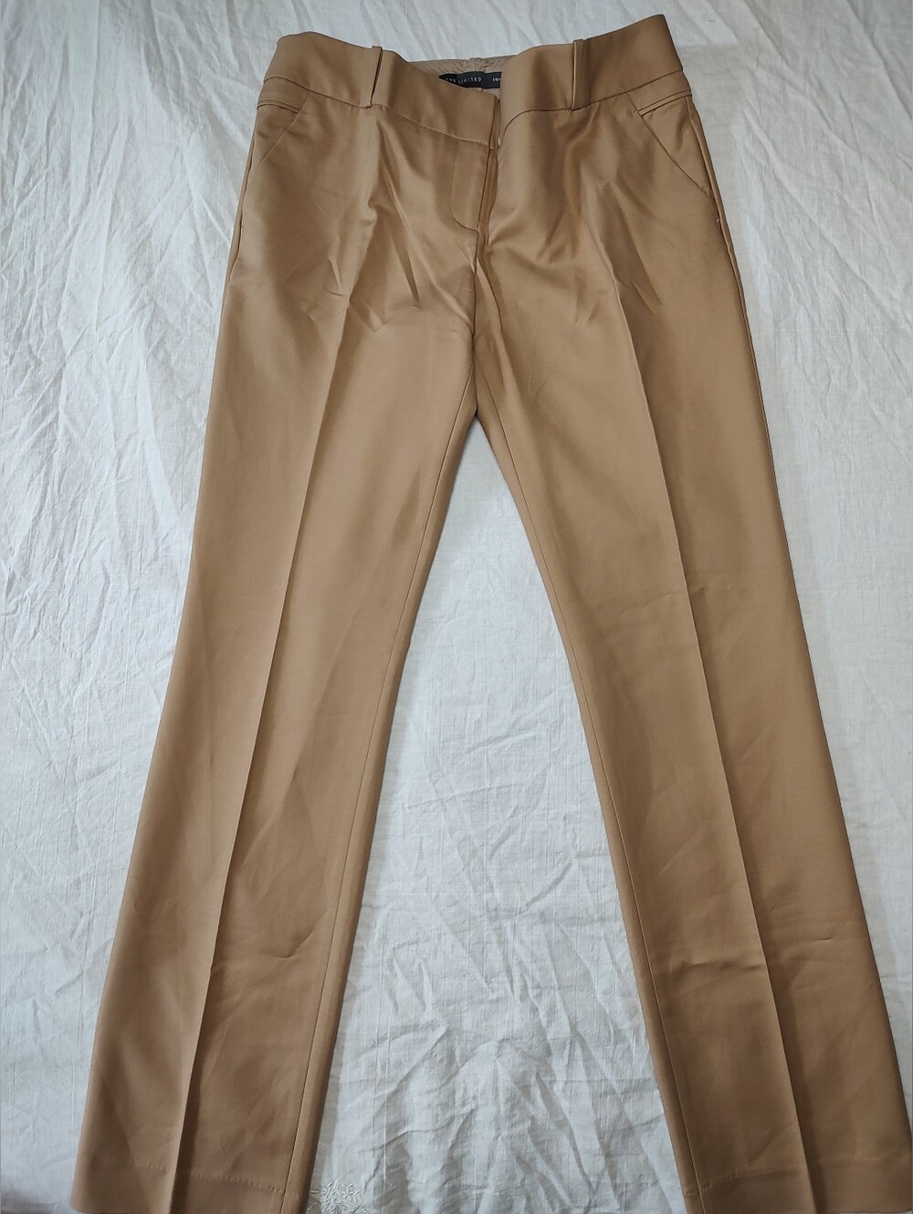 The Limited Women Tan Tailored Pants Trousers NWT Simple Straight 10 Regular